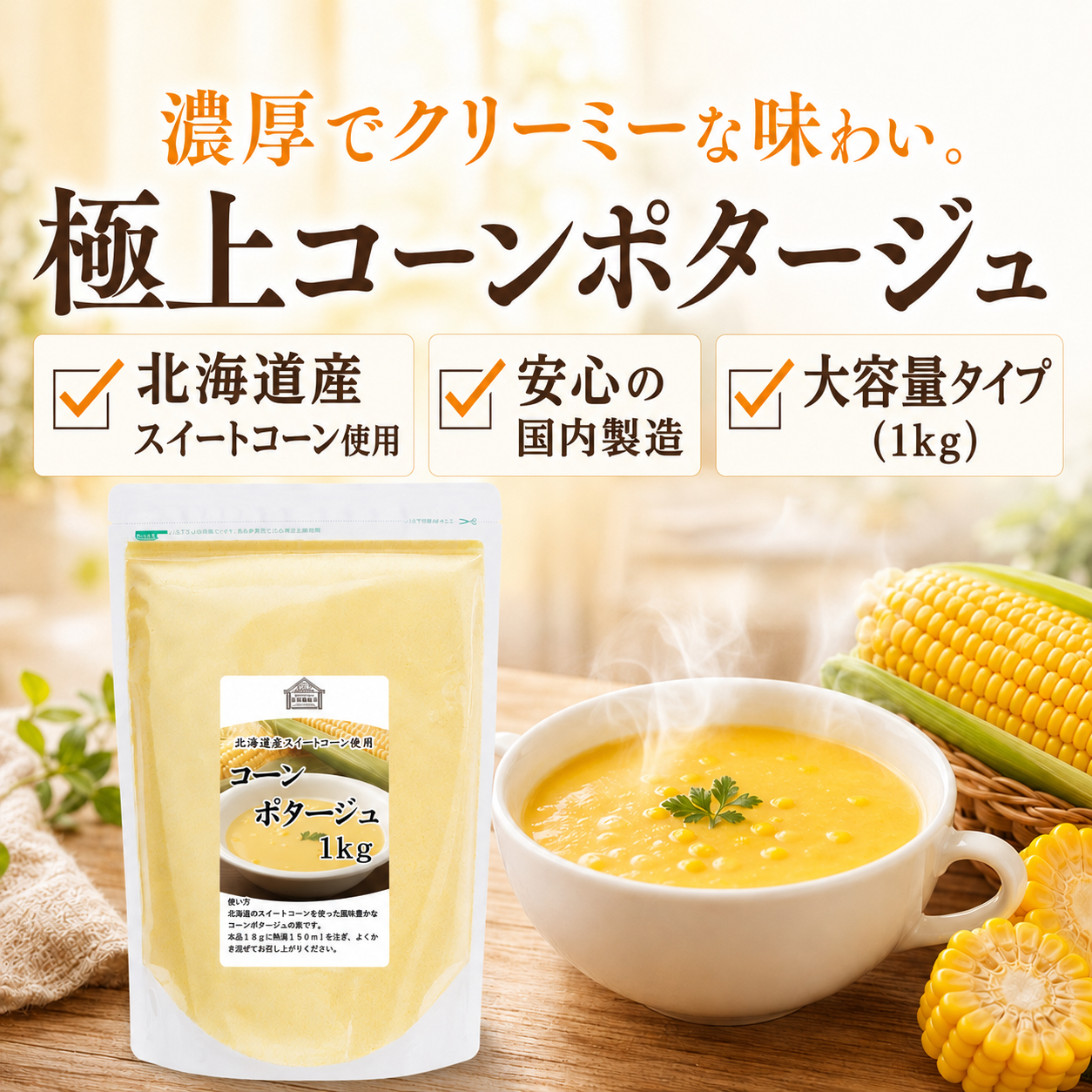 自然健康社のコーンポタージュ
