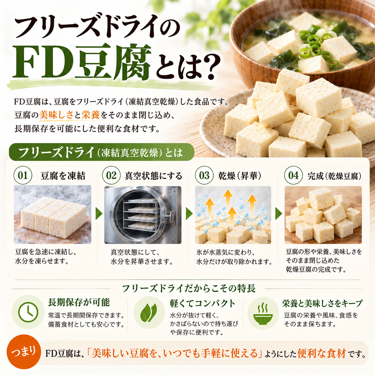 フリーズドライ豆腐とは？
