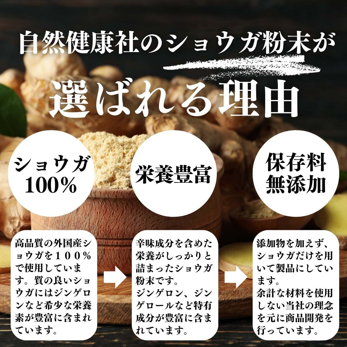 ショウガ粉末が選ばれる理由