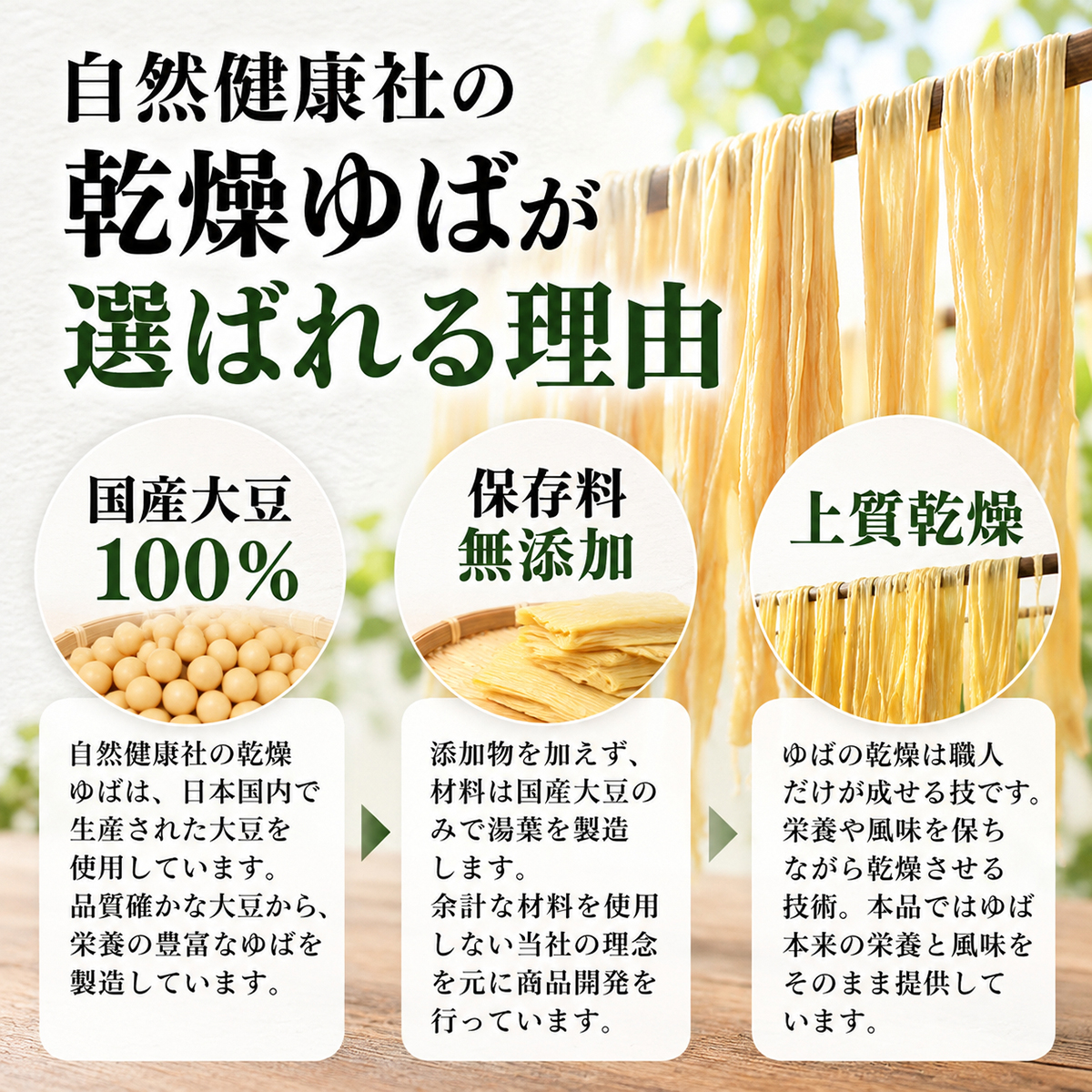 乾燥ゆばが選ばれる理由