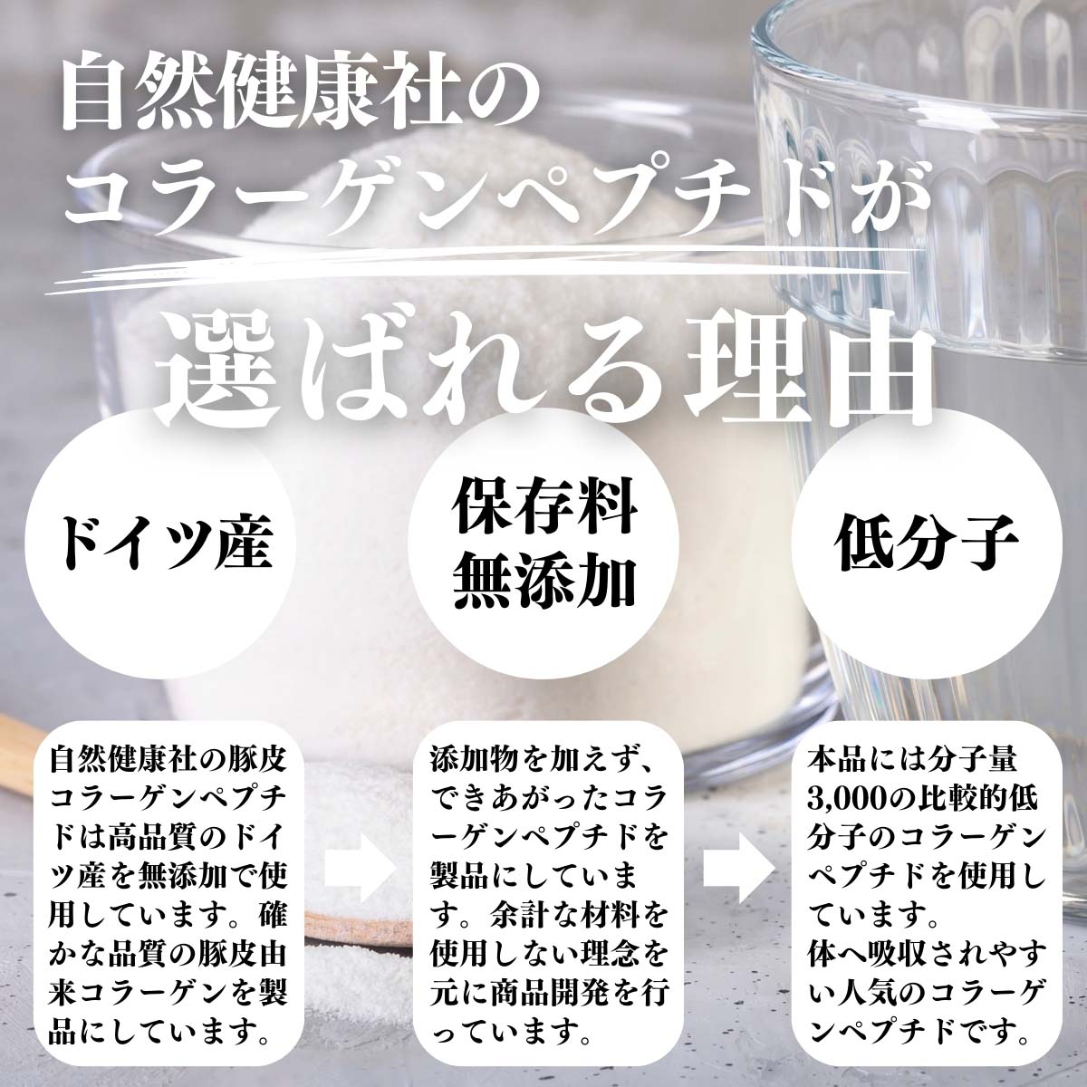 コラーゲンペプチドが選ばれる理由