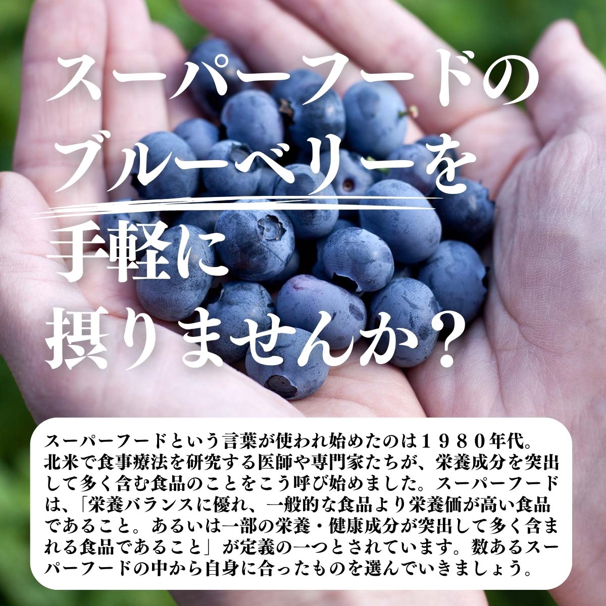 ブルーベリーを手軽に摂りませんか？