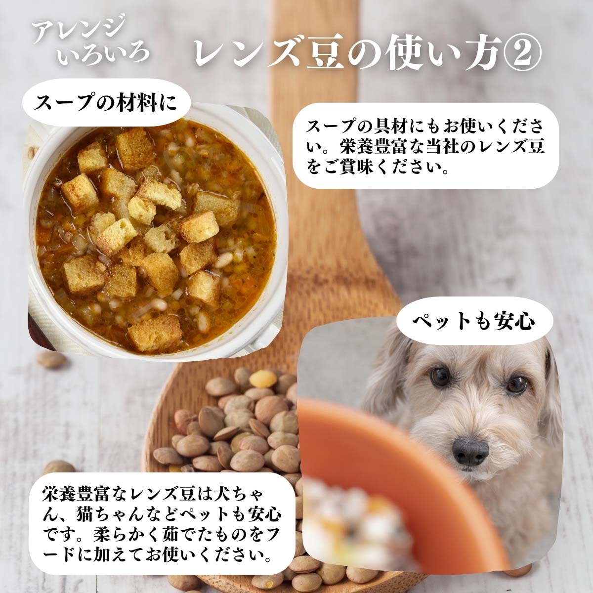 レンズ豆の使い方２