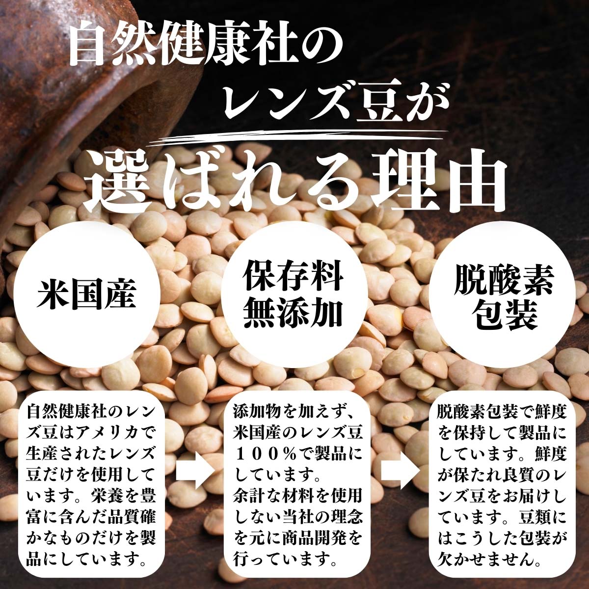 レンズ豆が選ばれる理由