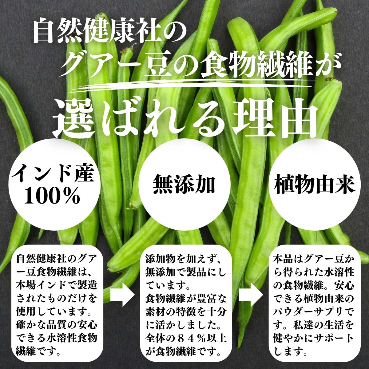 グアー豆の食物繊維が選ばれる理由