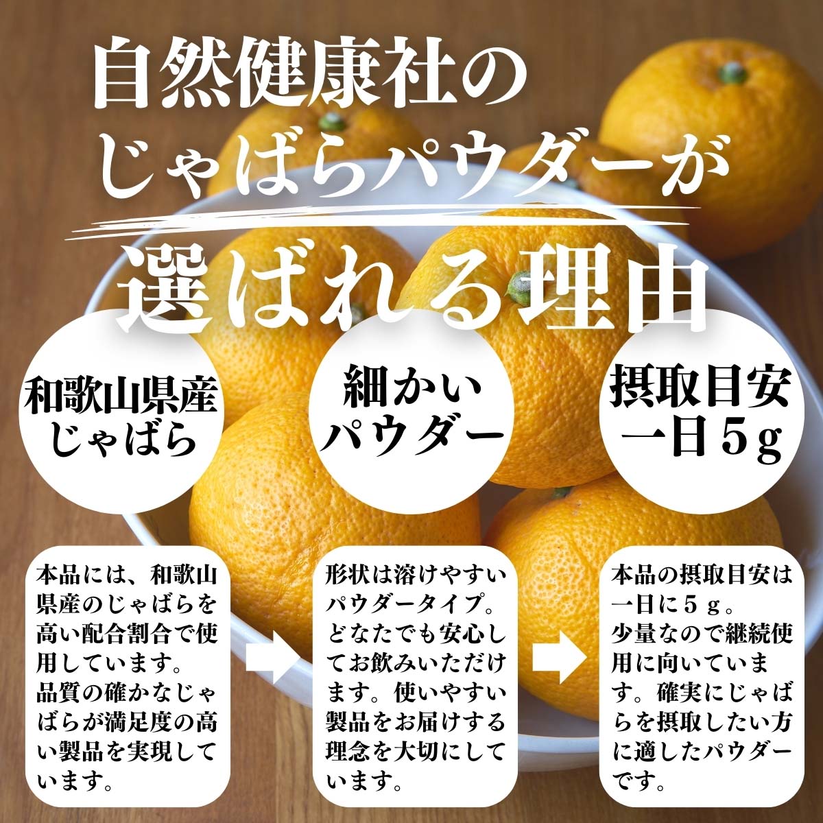 じゃばらパウダーが選ばれる理由