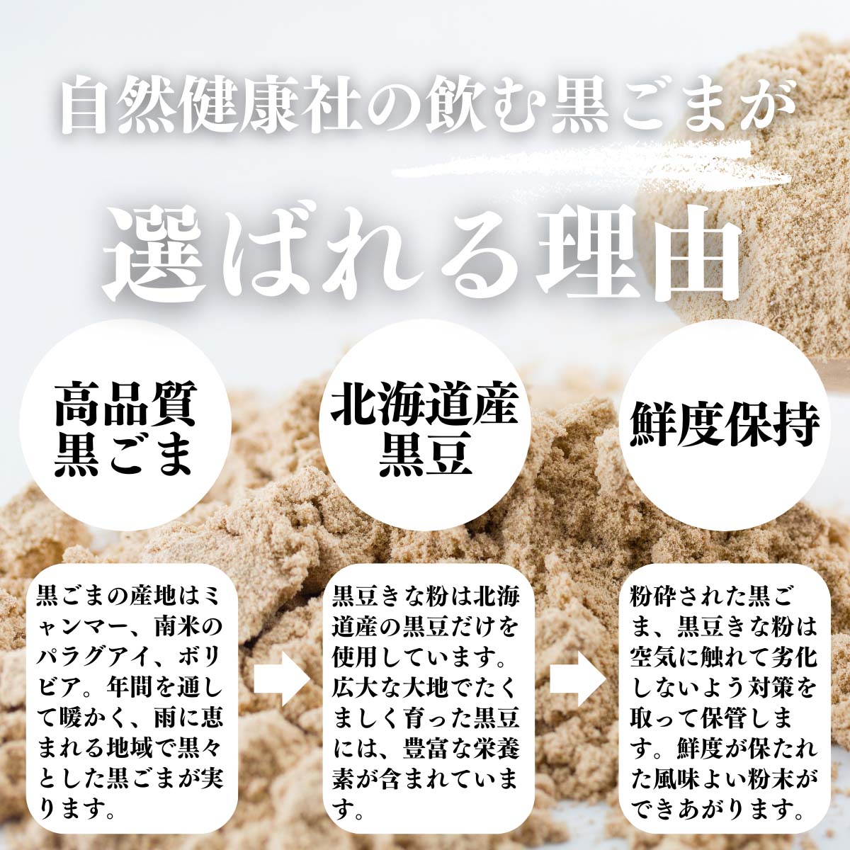 飲む黒ごまが選ばれる理由