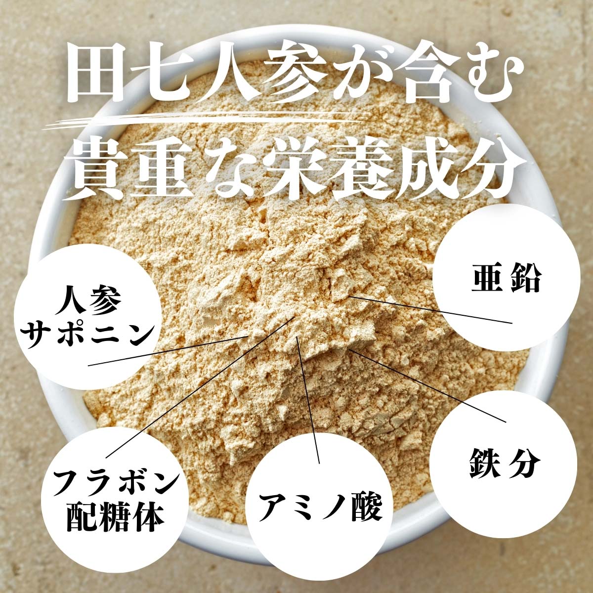 田七人参が含む貴著な栄養成分