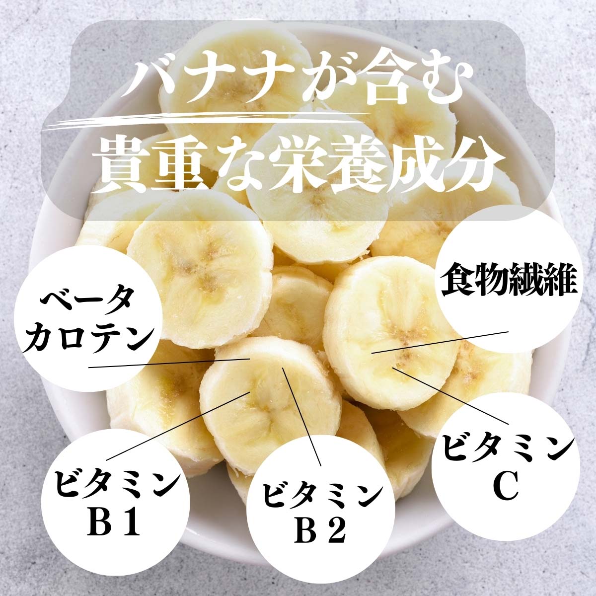 バナナが含む貴重な栄養成分