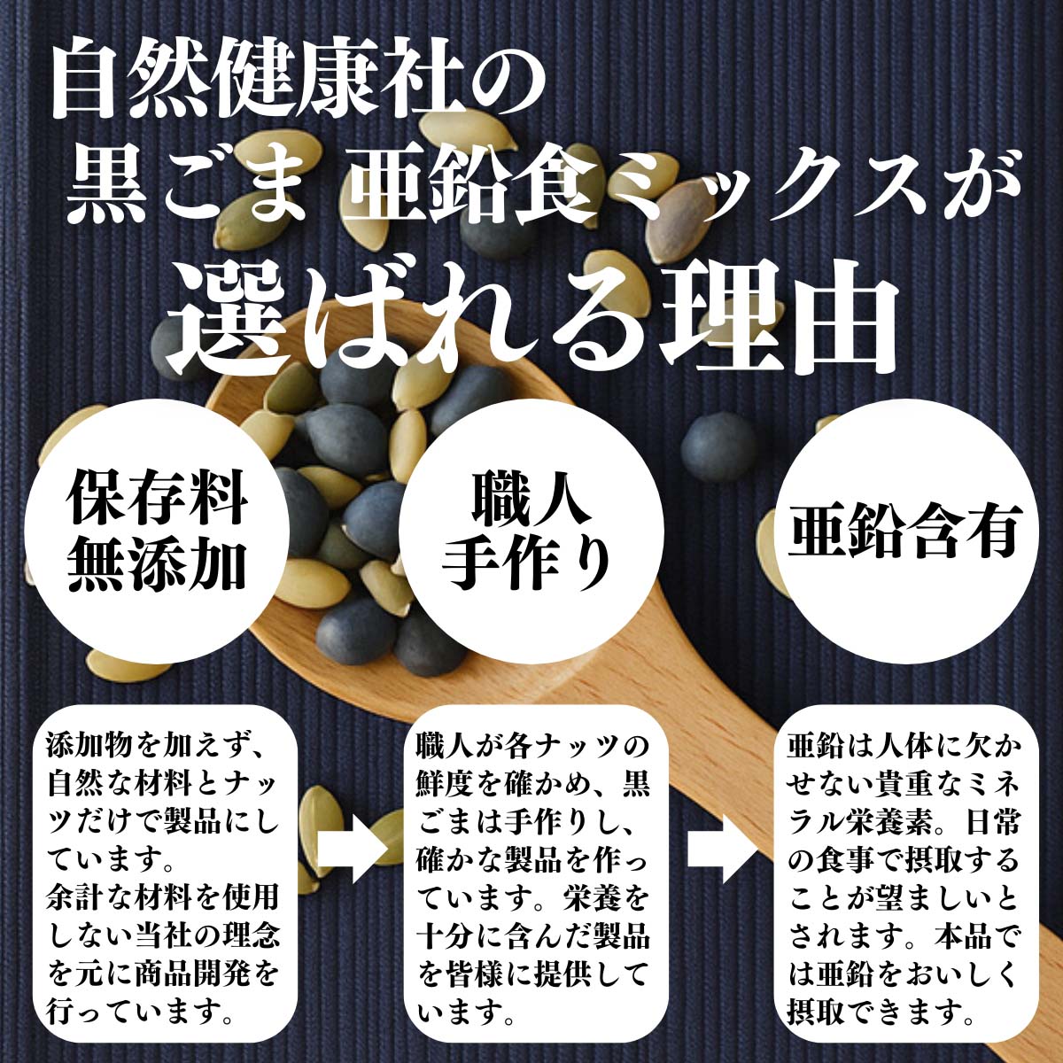 黒ごま亜鉛食ミックスが選ばれる理由