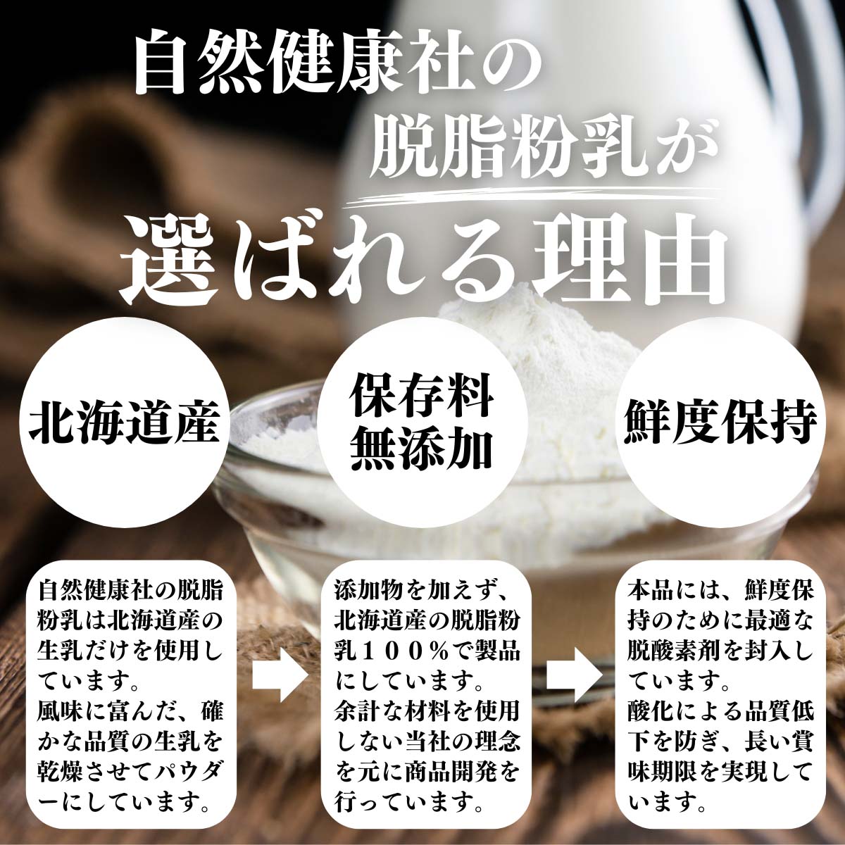 脱脂粉乳が選ばれる理由