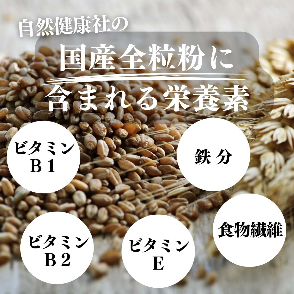 国産全粒粉に含まれる栄養素