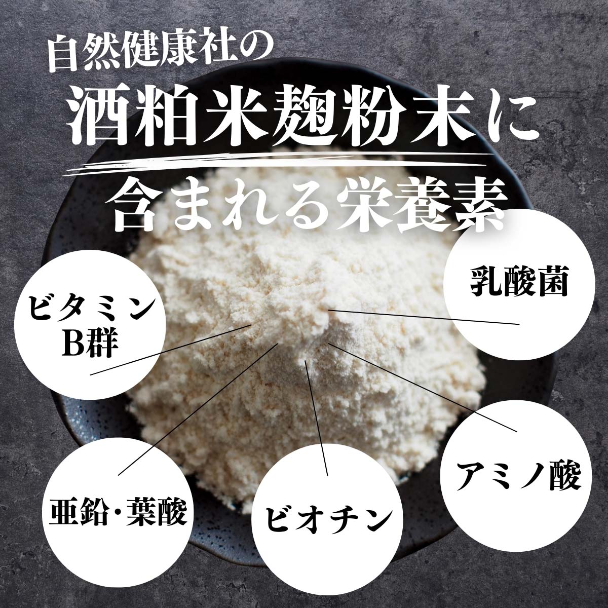 酒粕米麹粉末に含まれる栄養成分