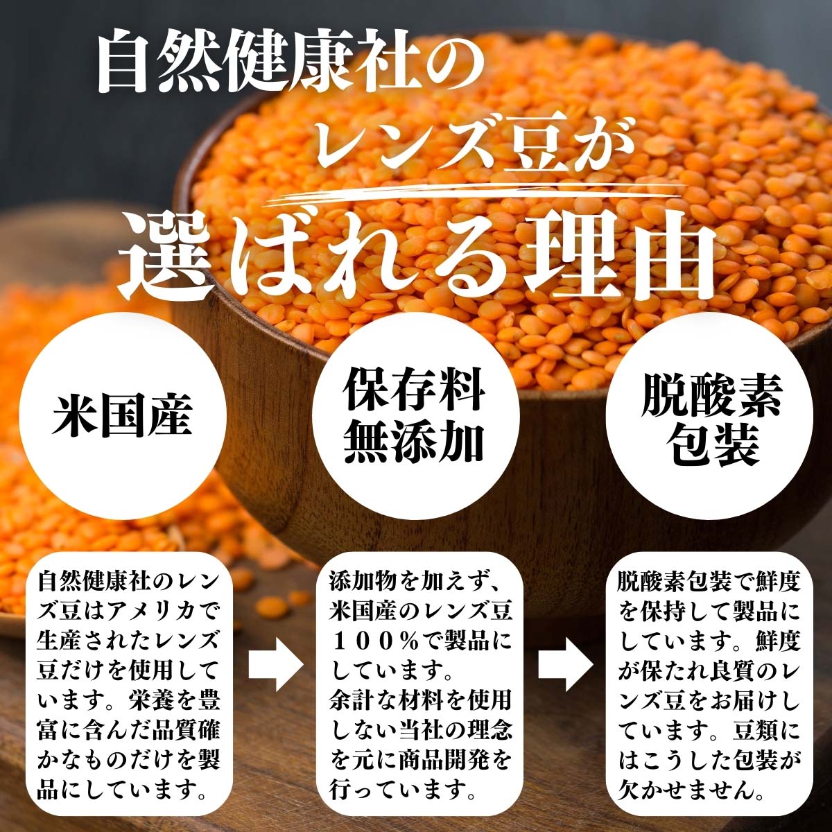 レンズ豆が選ばれる理由
