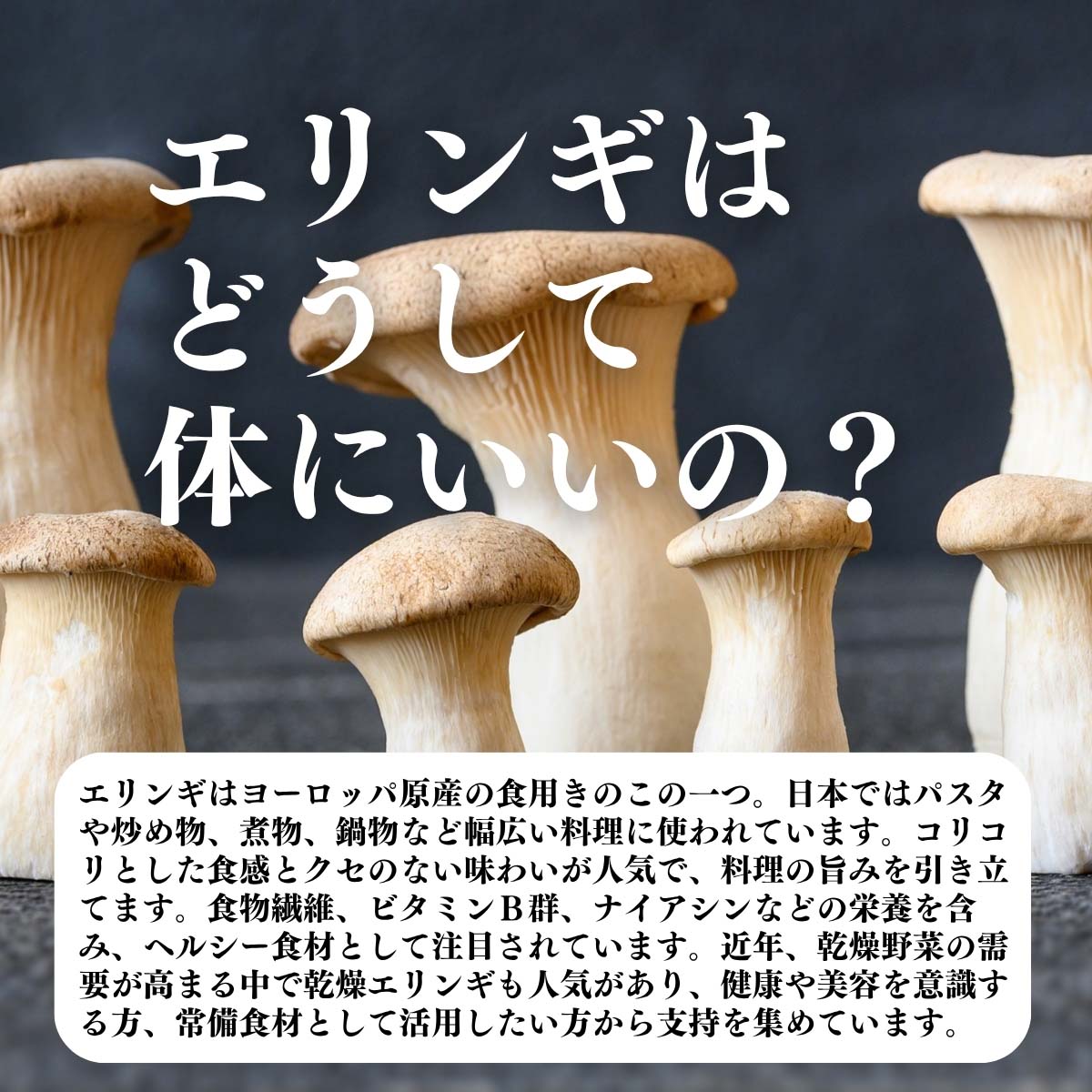 エリンギはどうして体にいいの？
