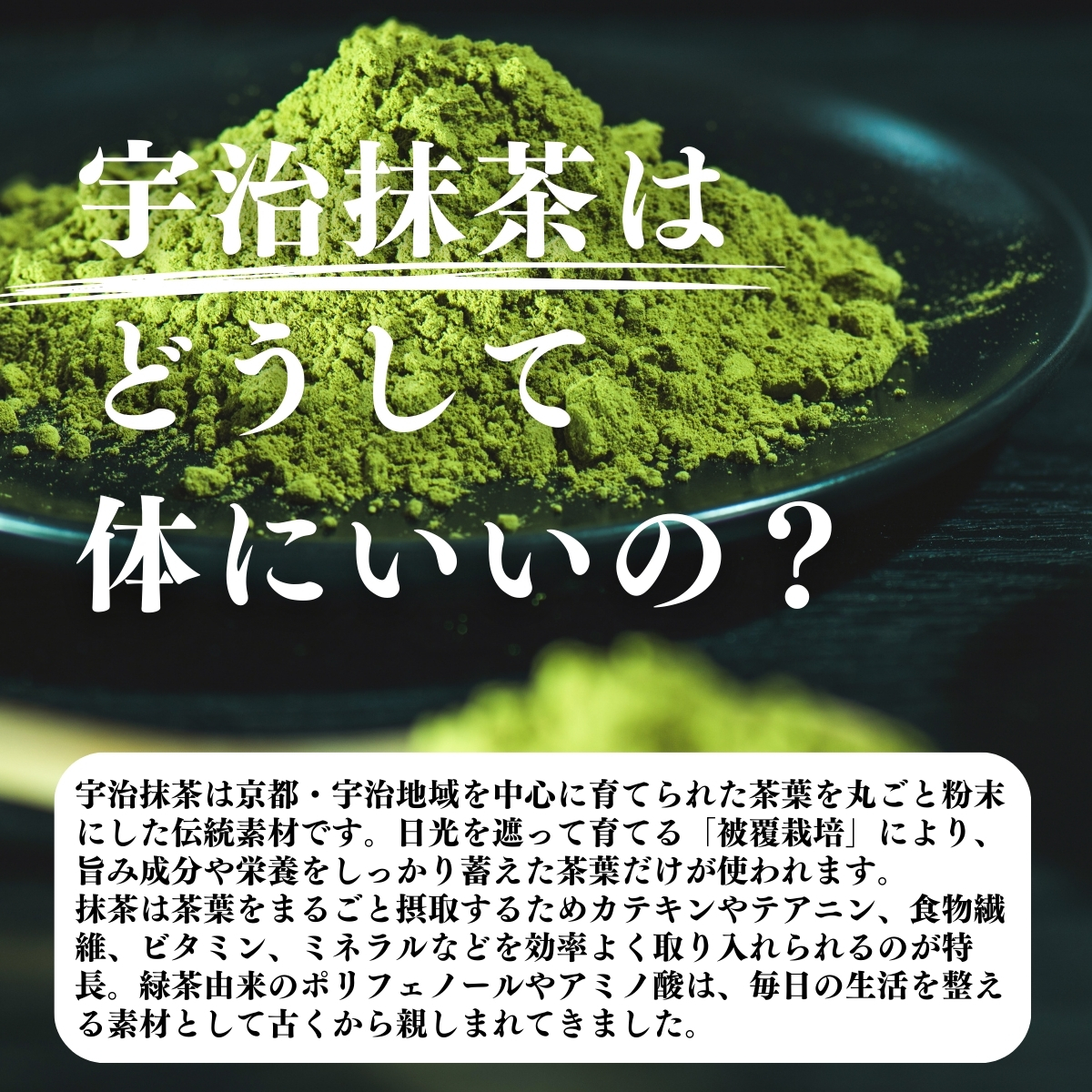 宇治抹茶はどうして体にいいの?