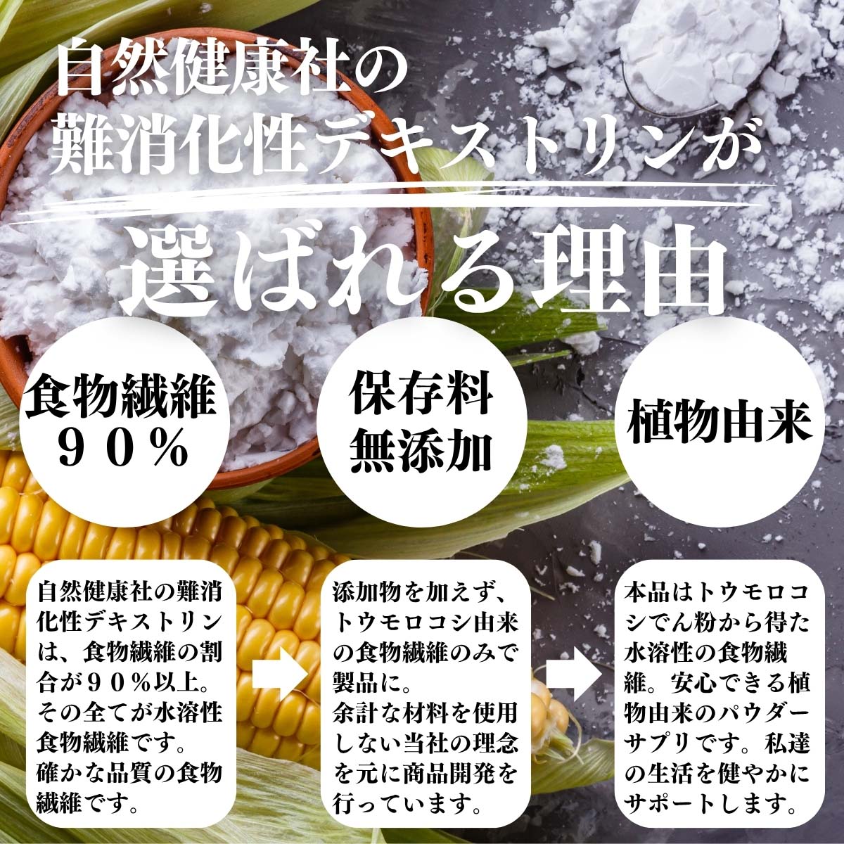 難消化性デキストリンが選ばれる理由